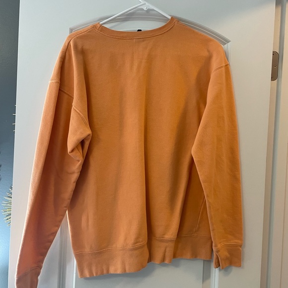 “life is beautiful” peachy/orange colored crew neck. - Picture 3 of 4